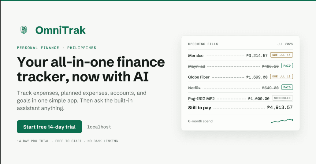 OmniTrak — app preview